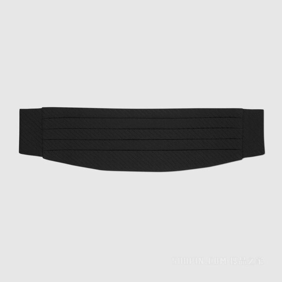 NEW GUCCI SILK CUMMERBUND Black Sz L 100% Authentic Made In Italy GG - Picture 1 of 7